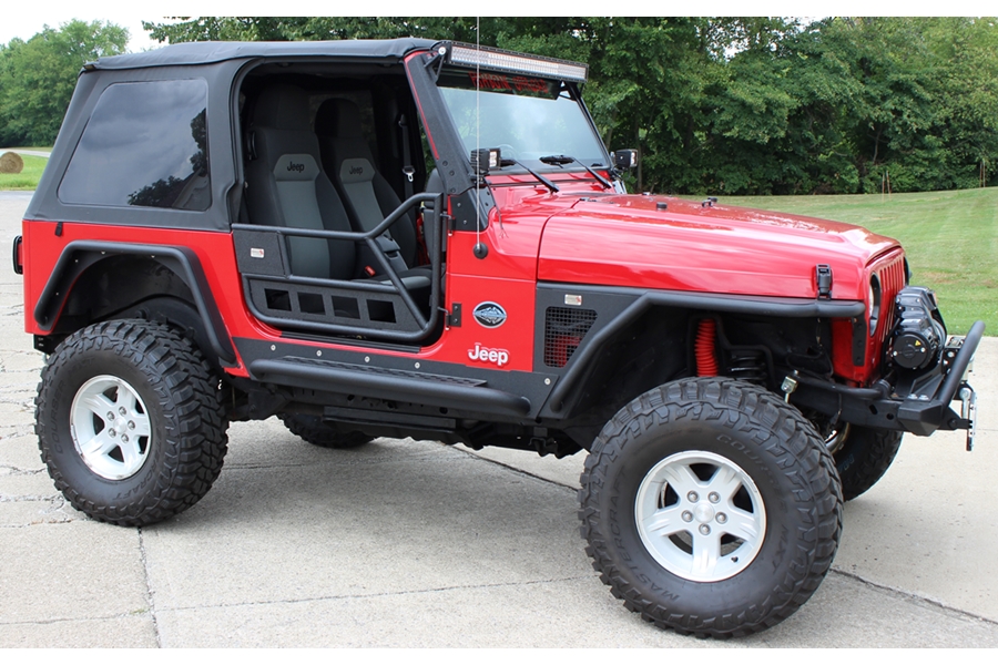 Fishbone Offroad Front Tube Doors - Black Textured  - TJ 