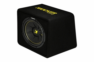 Kicker 12in CompC 4 Ohm Subwoofer Enclosure 