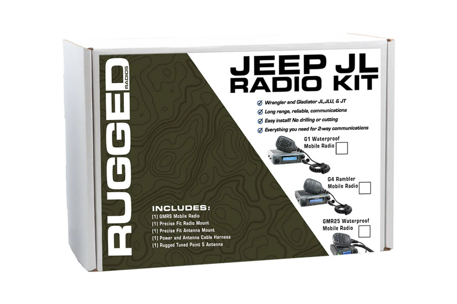 Rugged Radios GMRS Mobile Radio Kit - GMR25 Waterproof - JT/JL
