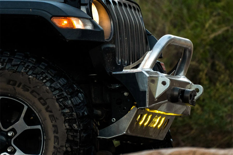 Next Venture Motorsports Baja S1 LED Mount for Aluminum Front Lower Skid - Bare - JL/JT