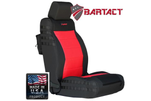 Bartact Tactical Series Front Seat Covers - Black/Red, SRS-Compliant - JK 2007-10
