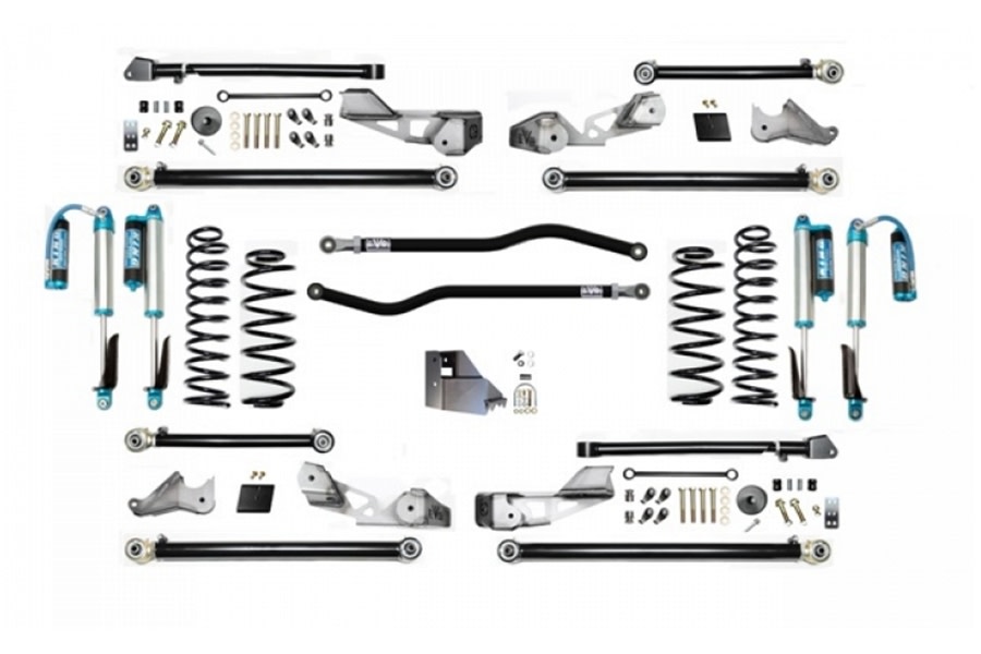 Evo Manufacturing 4.5in High Clearance Plus Long Arm Lift Kit w/ Comp Adjuster Shocks - JL 4Dr