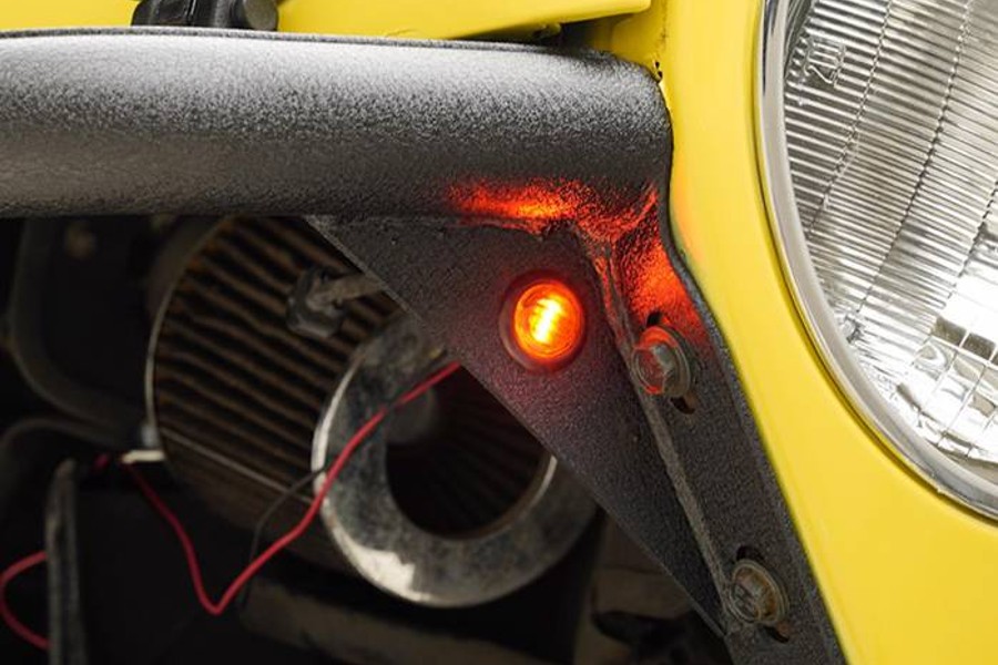 Paramount Automotive Black Textured Tube Stainless Steel Mesh Off Road Front Fender Flare with LED Lights - TJ