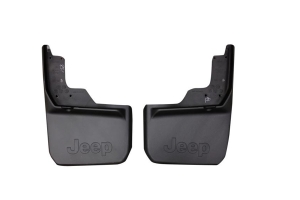 Mopar Deluxe Molded Mudflaps w/Jeep Logo - Rear  - JK 