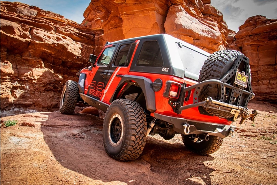 DV8 Offroad Body Mounted Tire Carrier  - JL 