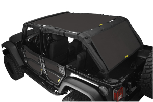 Dirty Dog 4x4 Sun Screen 2 Piece Front Back and Rear Black - JK 4dr