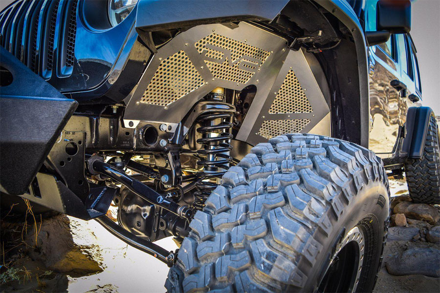 DV8 Offroad 2.0 Front Hydraulic Bumpstops w/ 2.5in Stroke - JL/JK/JT