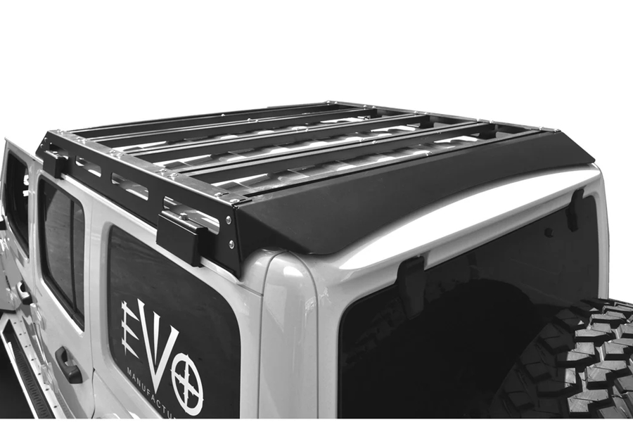 EVO Manufacturing Trail Roof Rack, Aluminum - Black - JL 4Dr