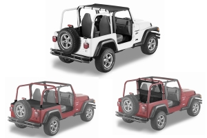 Bestop Targa Style Bikini Top Package w/Factory Soft Top - TJ 