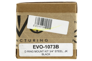 EVO Manufacturing D-Ring Mounts Front Black 3/4in - JT/JL/JK