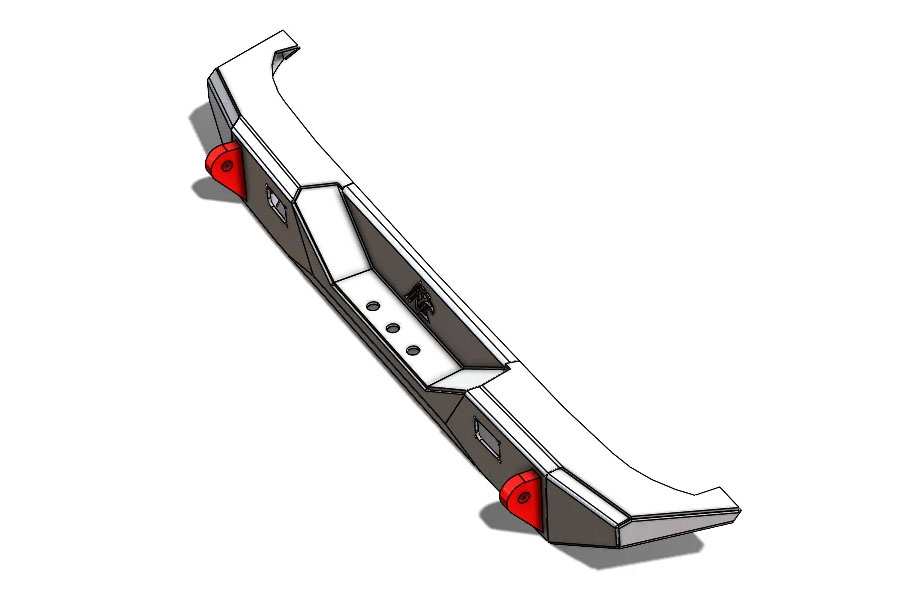 Next Venture Motorsports Aluminum Rear Bumper Featherweight Series - Bare - JK