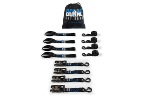 Borne Off-Road Heavy-Duty Ratchet Tie-Down Kit,  4-Pack, Black