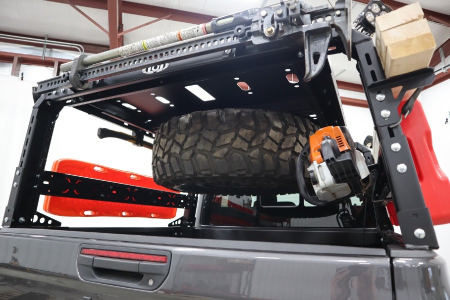 LOD Black Ops Bed Rack Tire Carrier - Black  - JT