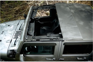 Rampage Trailview Tonneau Top w/ Fold-Back Sunroof  - JK 4Dr