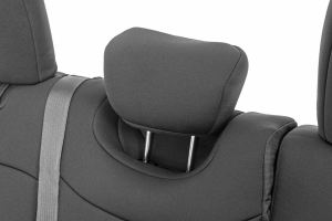 Rough Country Neoprene Seat Cover Set, w/o Armrest - Black - JL 4dr