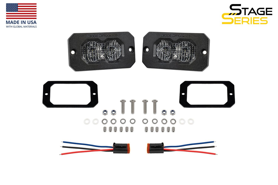 Diode Dynamics SSC2 Sport Flush Mount LED Pods, RBL White - Combo