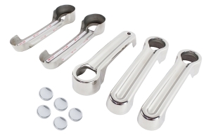 Kentrol 10-Pieces Exterior Door Handle Covers - Polished Silver  - JK 