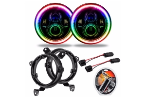 Oracle 7in. High Powered LED Headlights - Pair - ColorSHIFT - JT/JL