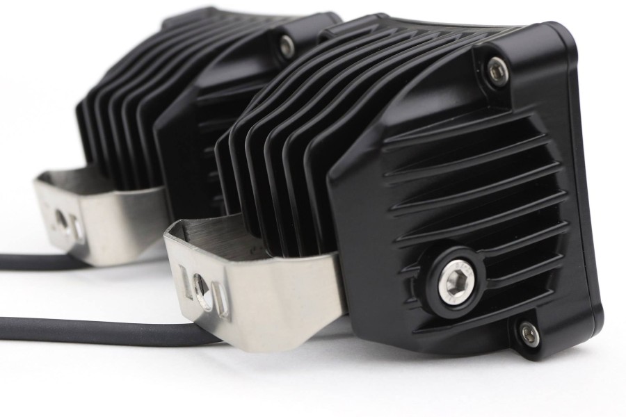 ZROADZ 3-inch LED Light Pod Kit, G2 Series, Bright White, Flood Beam, 2 Piece With Wiring Harness