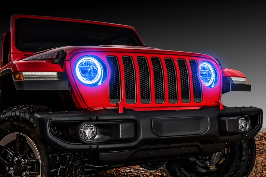 Oracle LED Headlight Surface-Mount Halo Kit - Blue - JT/JL