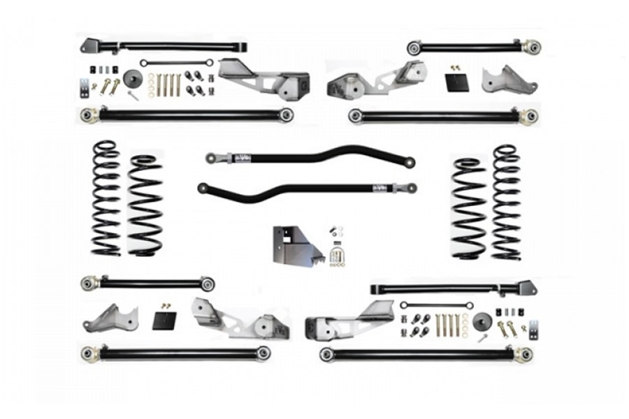 EVO Manufacturing 3.5in High Clearance PLUS Long Arm Lift Kit - JL 4Dr