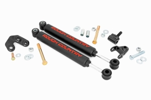 Rough Country Stacked Dual Steering Stabilizer - 2.5-6.5in Lifts - TJ/LJ