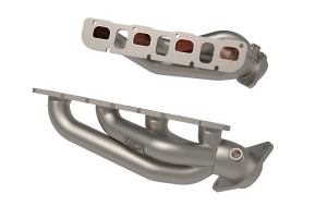 aFe Power Twisted Steel Short Tube Header - Titanium - JL 392