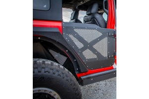 DV8 Offroad Rear Aluminum Half Doors w/ Mesh Screens - JT/JL 4Dr