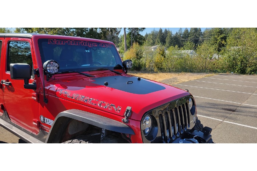 Decal Mob Hood Decal - Hexagon Camo - Gray - JK