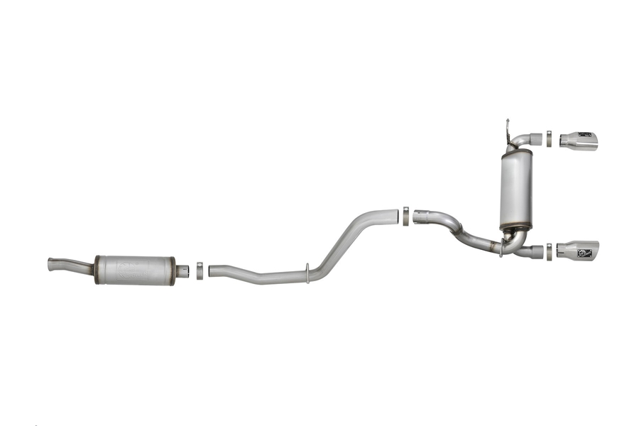 aFe POWER Rebel Series 2.5in Cat-Back Exhaust System w/ Polished Tip - JL 4DR 3.6L