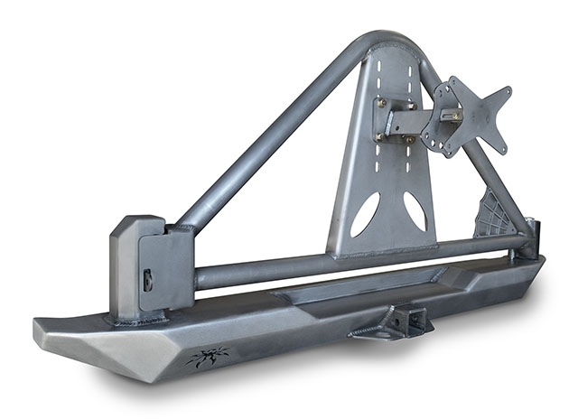 Poison Spyder RockBrawler Rear Bumper w/Tire Carrier, Bare - TJ/LJ
