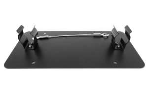Rock Hard 4x4 Fairlead License Plate Bracket w/Theft Prevention Cable Black