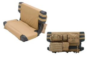 Smittybilt G.E.A.R. Rear Cargo Seat Cover Coyote Tan - TJ/LJ/YJ/CJ