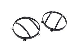 Kentrol Euro Headlight Guard Set - Powdercoat Black  - JK 