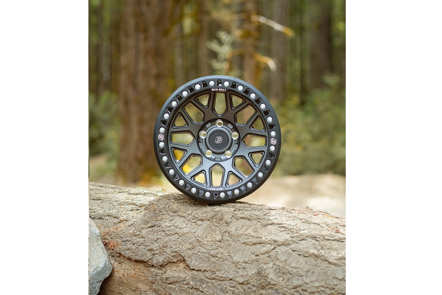 Baja Built Lite Brite OUTLAW Cast Beadlock Wheel, 17x9 5x5 -38mm - Satin Graphite - JT/JL/JK