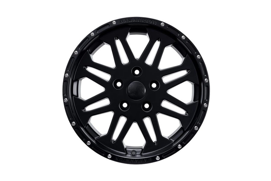 Bawarrion Coffi` 17x8.5 5x5 10mm Wheel - Matte Black w/ Matte Black Logo - JL/JT/JK