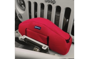 Bartact Winch Cover for Warn Zeon 10 and 12K Winch, Vinyl Red