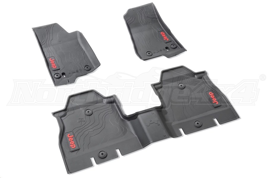 Jeep JL 4dr Mopar AllWeather Floor Mats Jeep Unlimited Rubicon 2018