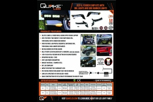 Quake LED Chop Kit Slim DRL with Sequential Switchback Turn Signal and Side Marker Light - JT/JL Rubicon