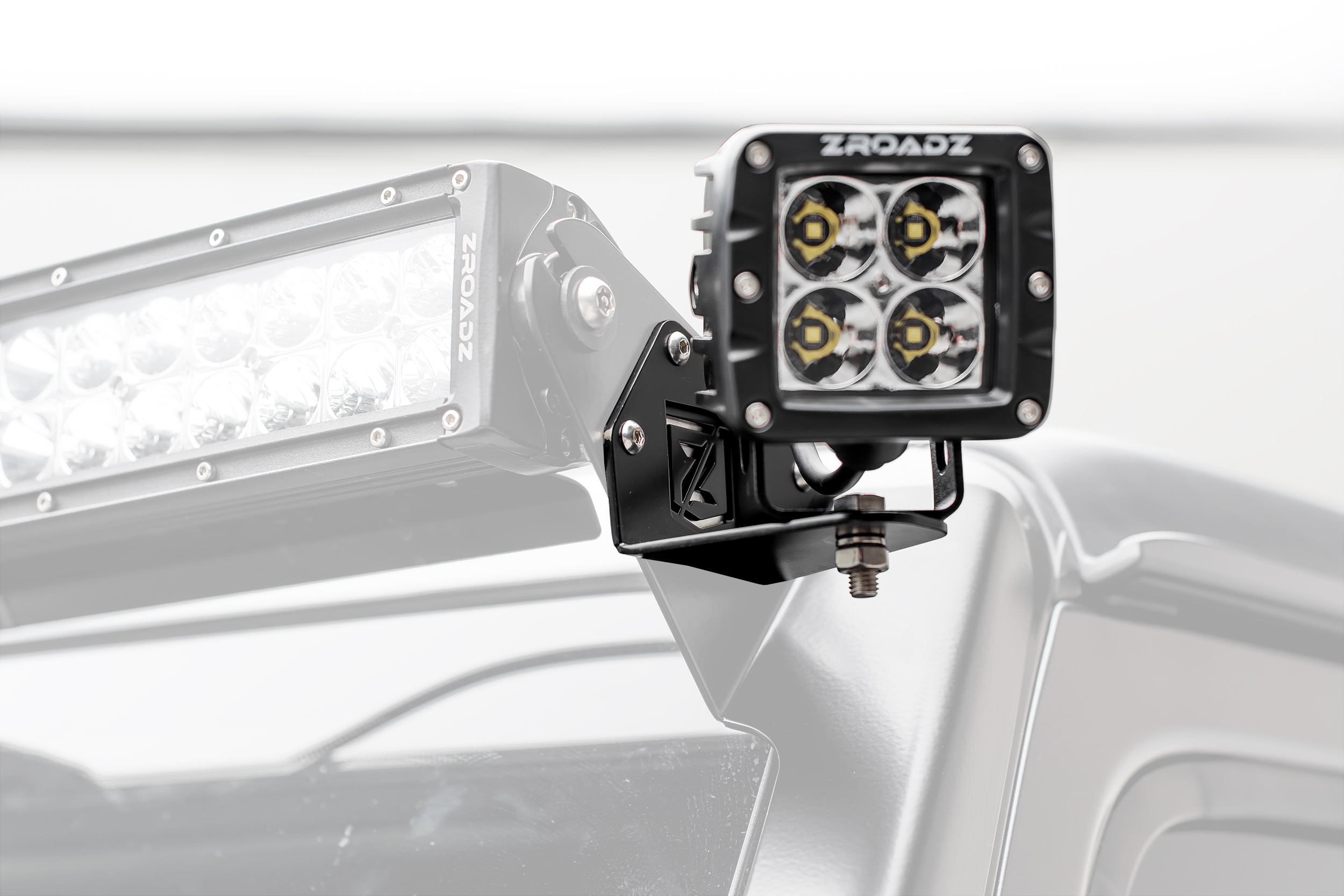 ZROADZ Side Mount LED Brackets For Front Roof Mounts - JT/JL