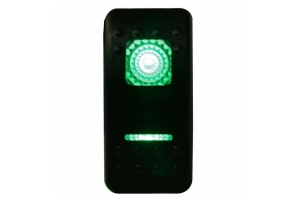 Bulldog Winch Rocker Switch ON/OFF 5-Pin, Green