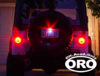 Off Road Only LED Tail Lights, Plate Kit and RH Bracket - LJ/TJ