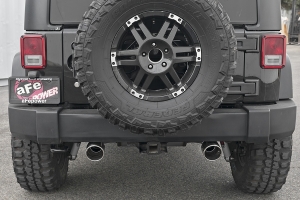 AFE Power Rebel Series Axle-Back Exhaust System - Polished - JK