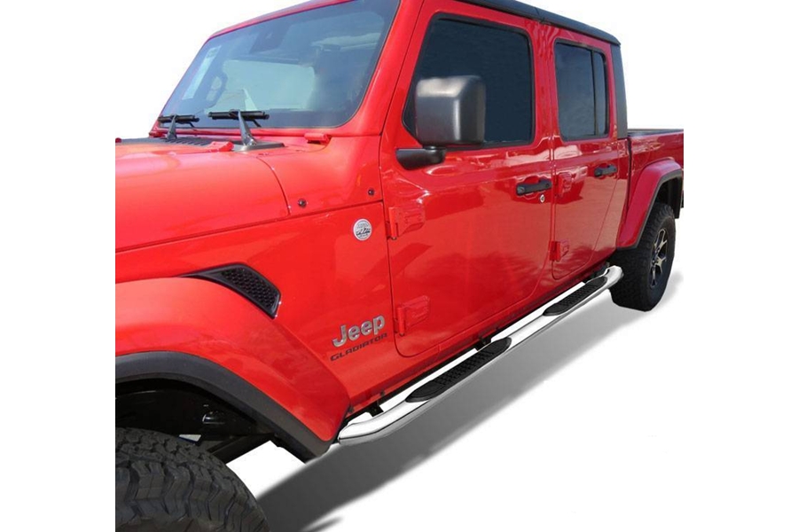 Black Horse Off Road 3in Side Steps - Stainless Steel - JT