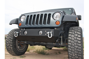 OR-Fab Light Mount Rock Slider Front Bumper Wrinkle Black - JK