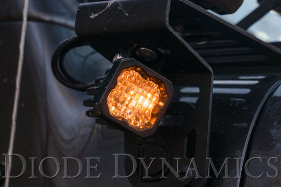 Diode Dynamics SSC1 White Sport LED Pod Pair, Wide - Amber