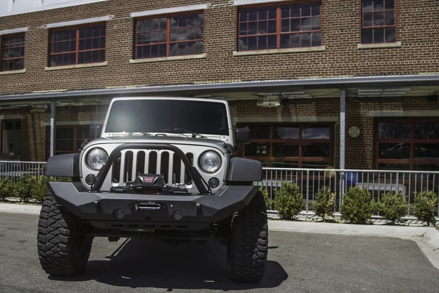 Crawltek Pyro Full-Width Front Bumper - Black - JK 