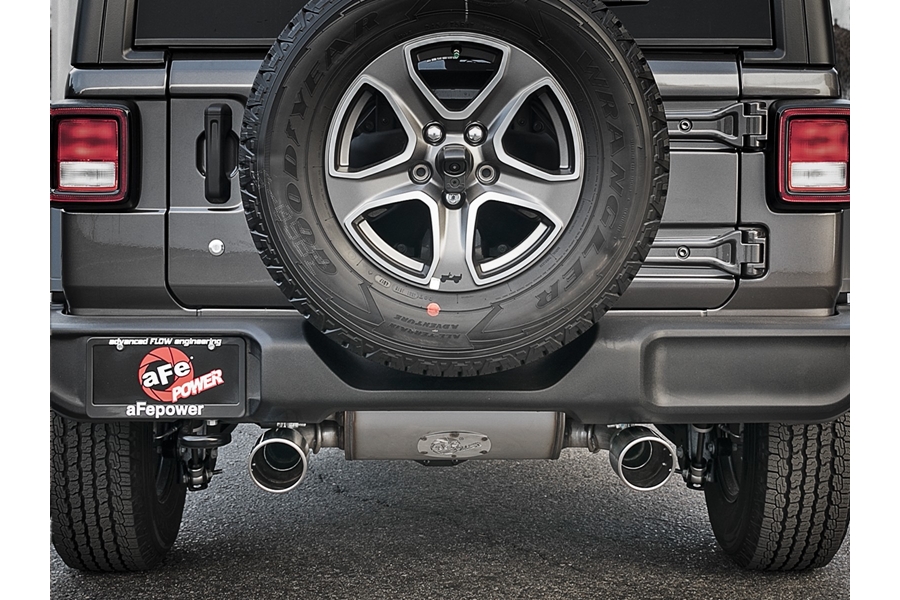 aFe POWER Rebel Series 2.5in Cat-Back Exhaust System w/ Polished Tip - JL 4DR 3.6L