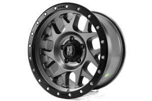 XD Series Wheels XD127 Bully Series Wheel, Matte Gray w/ Black Ring - 17x9 5x5 - JT/JK/JL