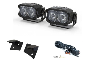 Morimoto 2Banger HXB A-Pillar Kit - White Wide Beam - JK